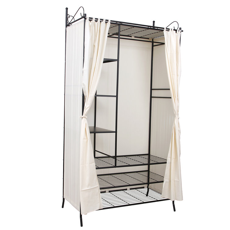 Symple Stuff Sliding 109cm Wide Portable Wardrobe & Reviews Wayfair.co.uk